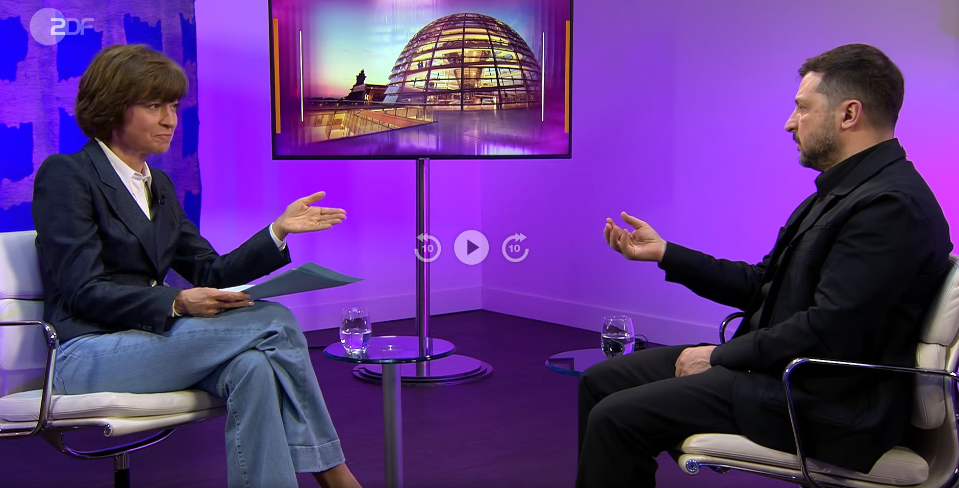 Dolmetschen live bei internationalen Interviews